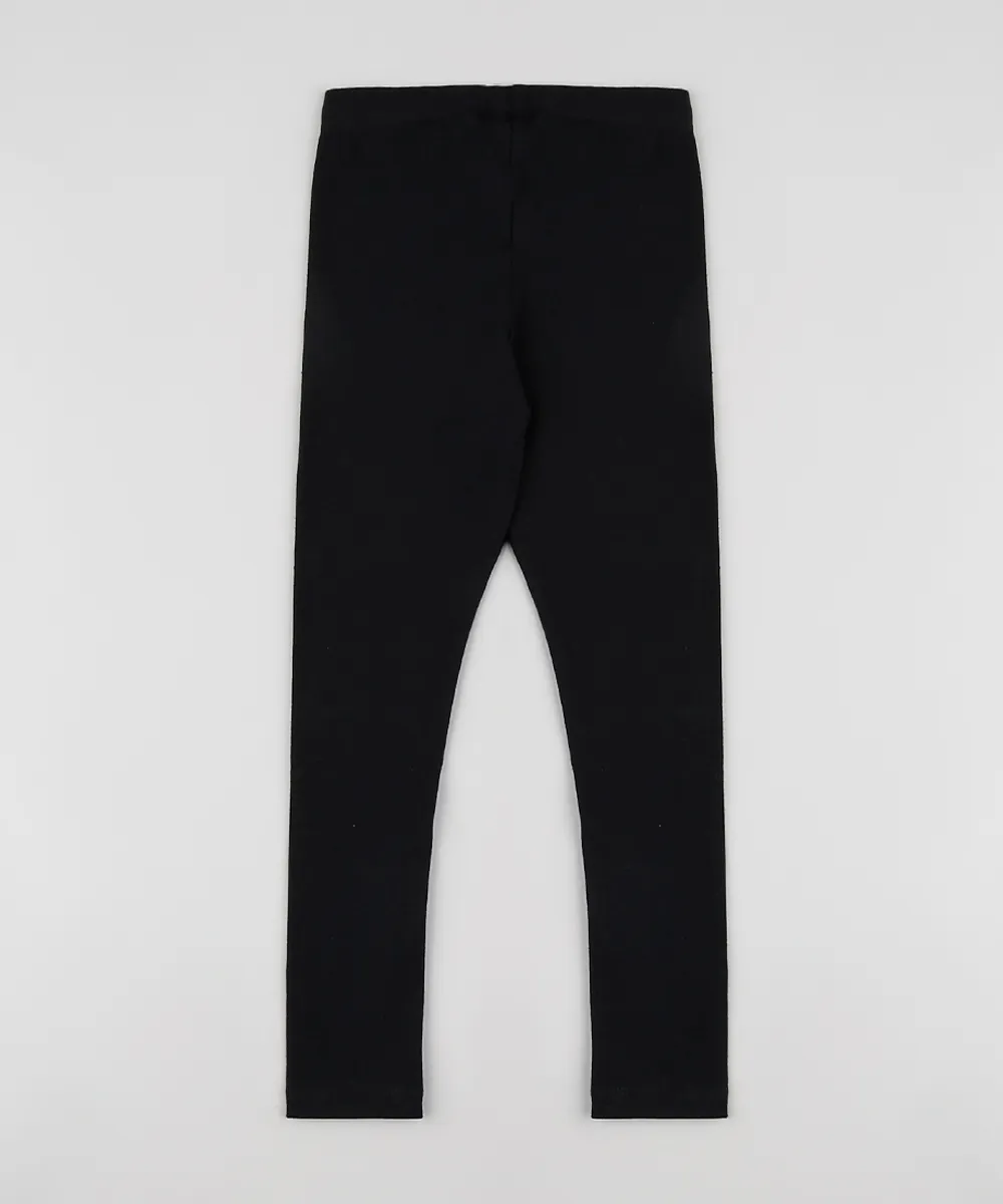 Calça Legging Infantil Básica Preta - Imagem 4
