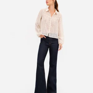 Calça jeans flare cintura alta azul