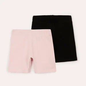 kit de 2 bermudas infantis de algodão preta