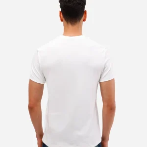 Camiseta slim de algodão peruano bold branca