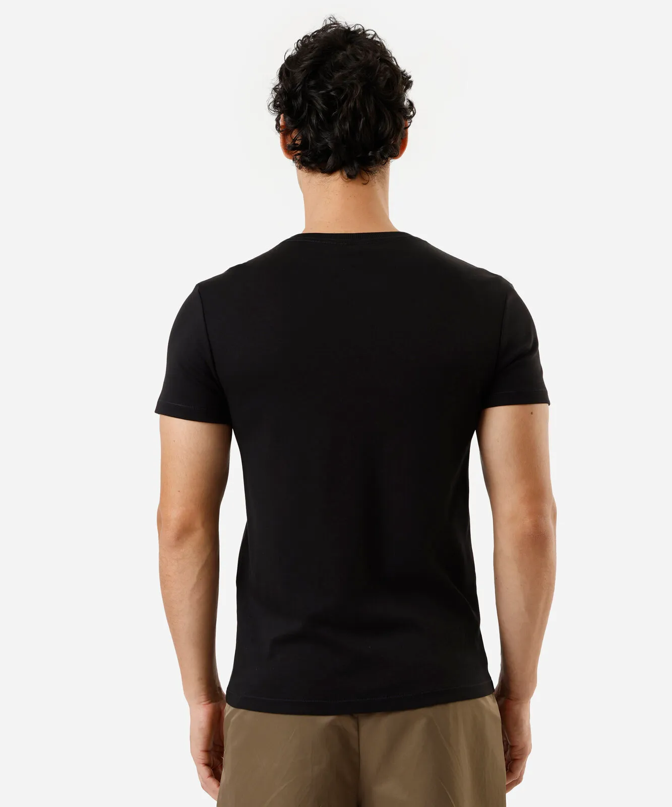 Camiseta slim de algodão peruano bold preta - Imagem 2