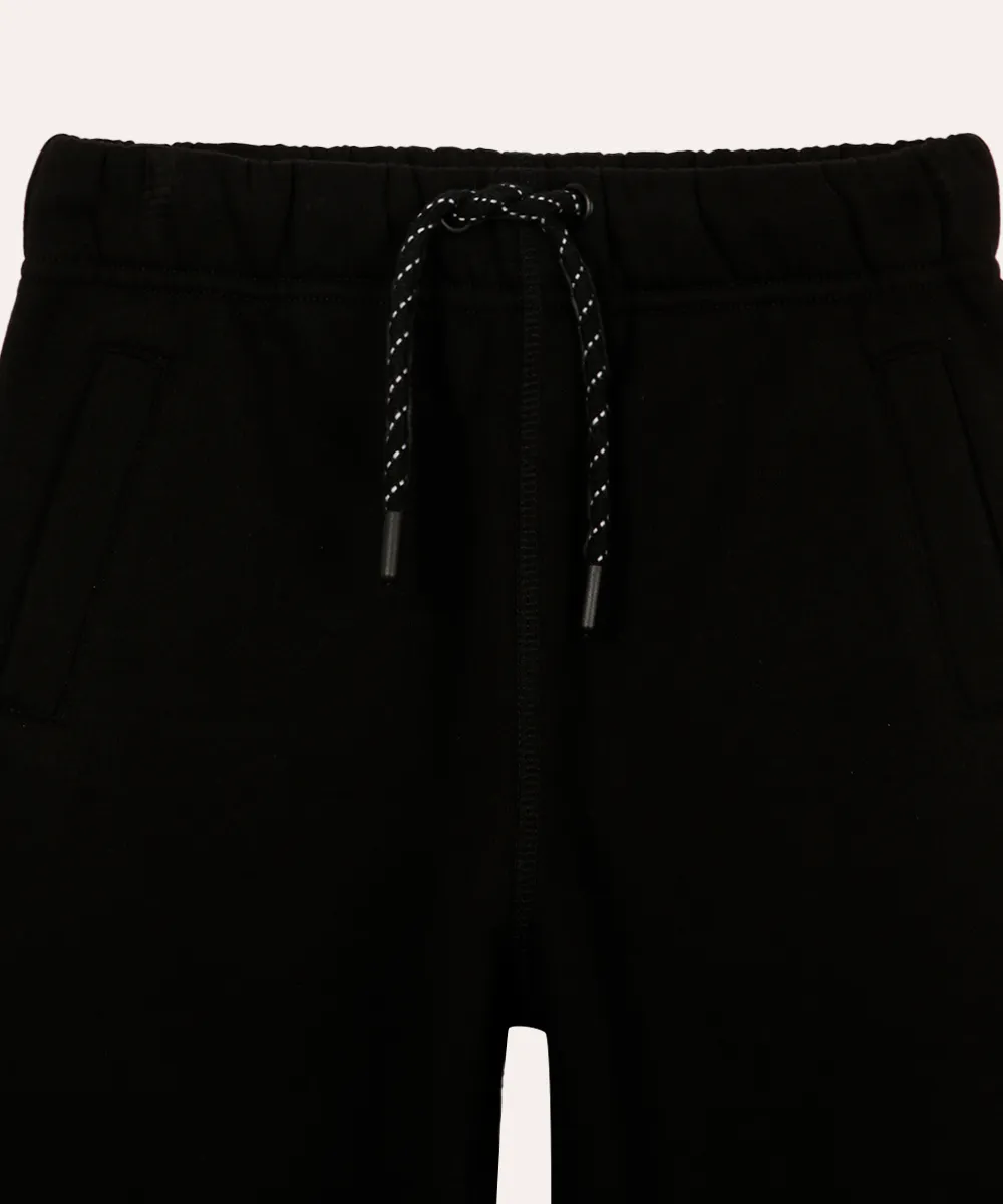 Calça jogger infantil de moletom preta - Imagem 2