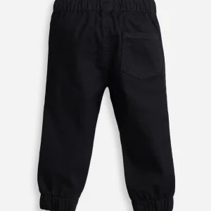 Calça infantil sarja jogger preta