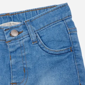 Calça slim infantil jeans azul