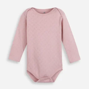 Kit de 2 bodies infantil de algodão manga longa colorido