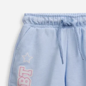 Conjunto curto infantil de algodão estampado colorido