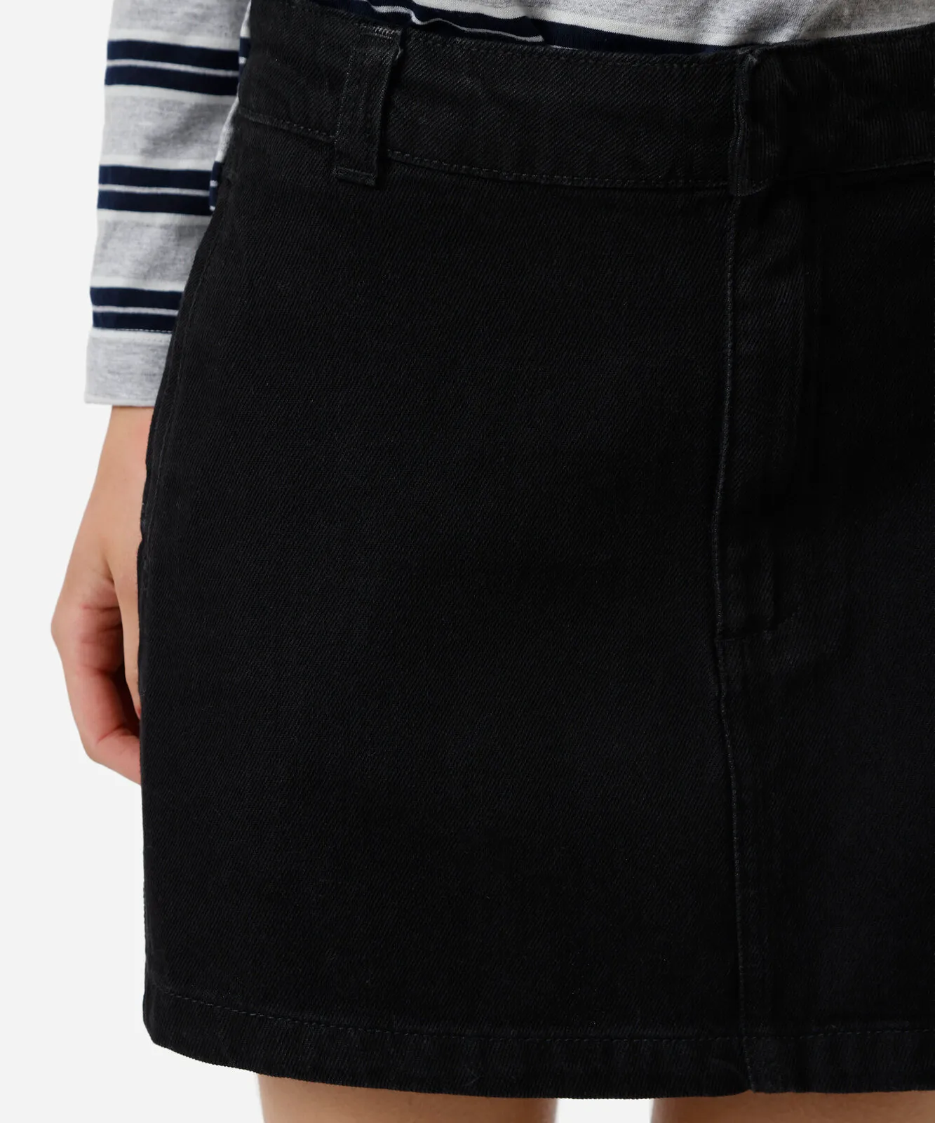 Minissaia feminina jeans cintura alta preta - Imagem 4
