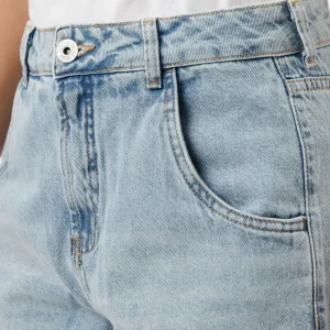 Calça jeans oversized cintura média azul